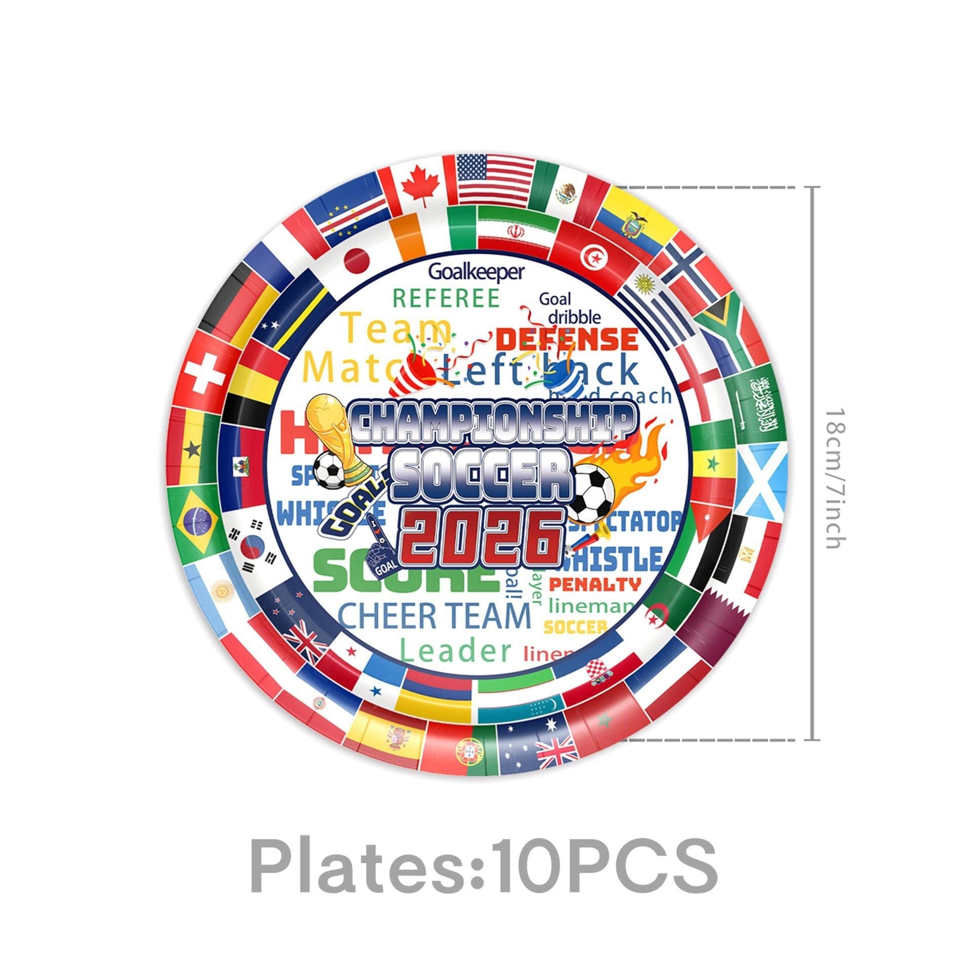 2026 World Cup Party Supplies | Soccer Flag Plates, Cups & Banners