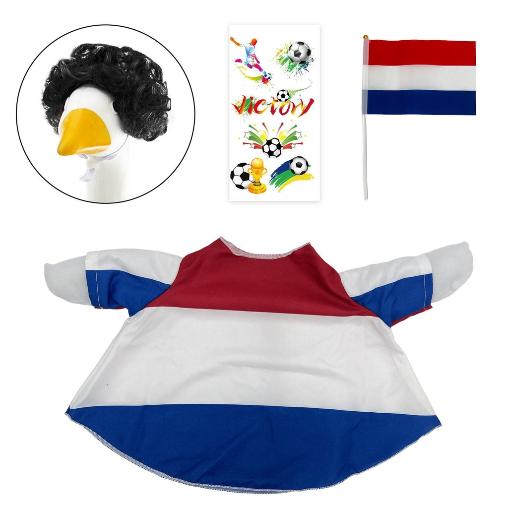 National Flag Porch Goose Outfit Costume Set – 4 Piece Patriotic Goose Clothes