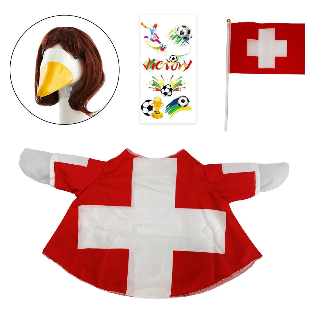 National Flag Porch Goose Outfit Costume Set – 4 Piece Patriotic Goose Clothes