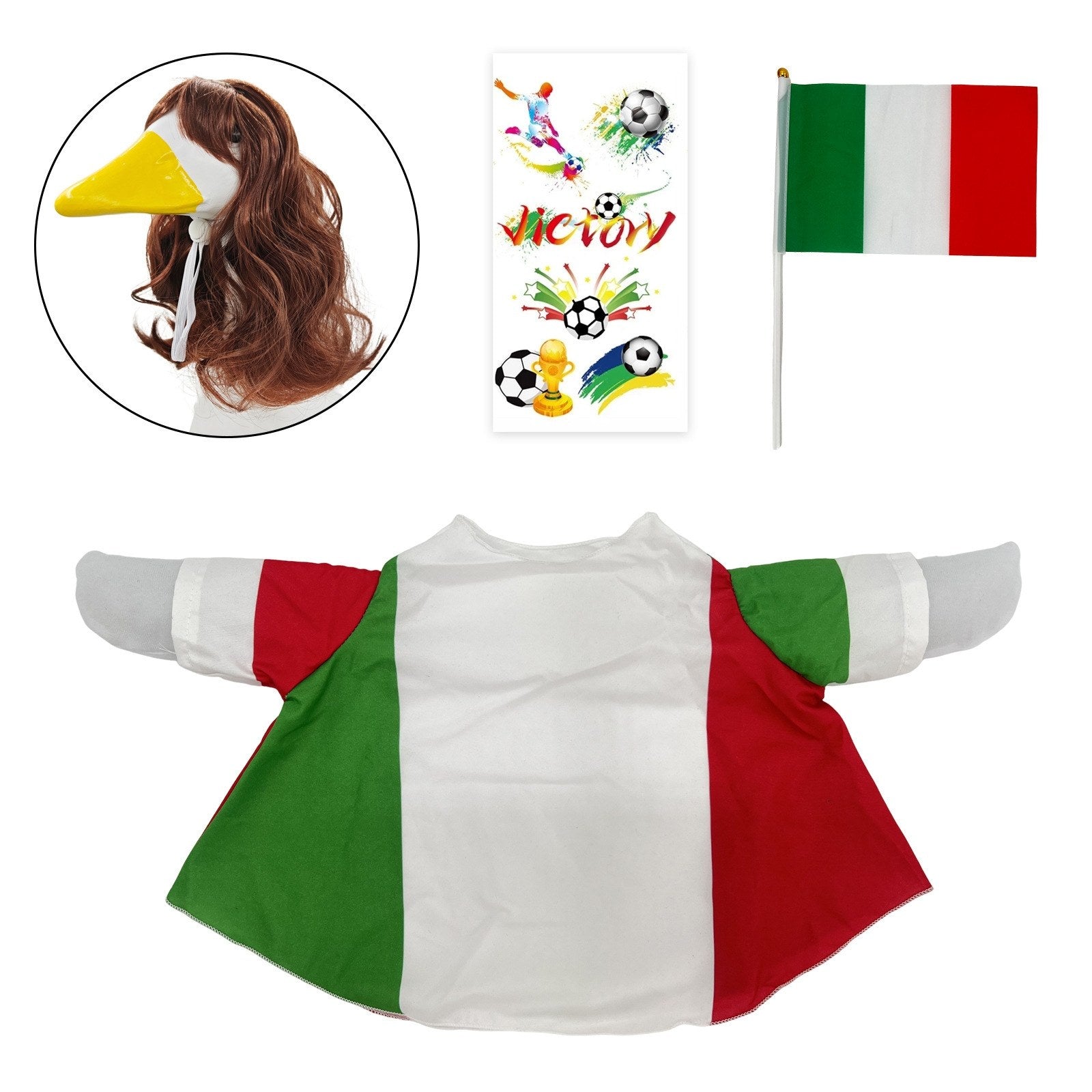 National Flag Porch Goose Outfit Costume Set – 4 Piece Patriotic Goose Clothes