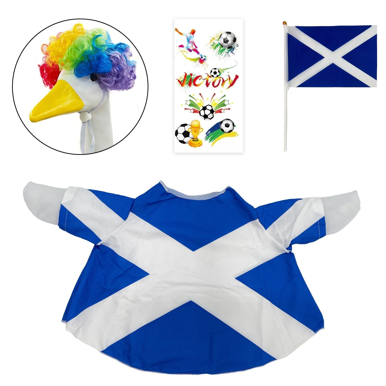 National Flag Porch Goose Outfit Costume Set – 4 Piece Patriotic Goose Clothes
