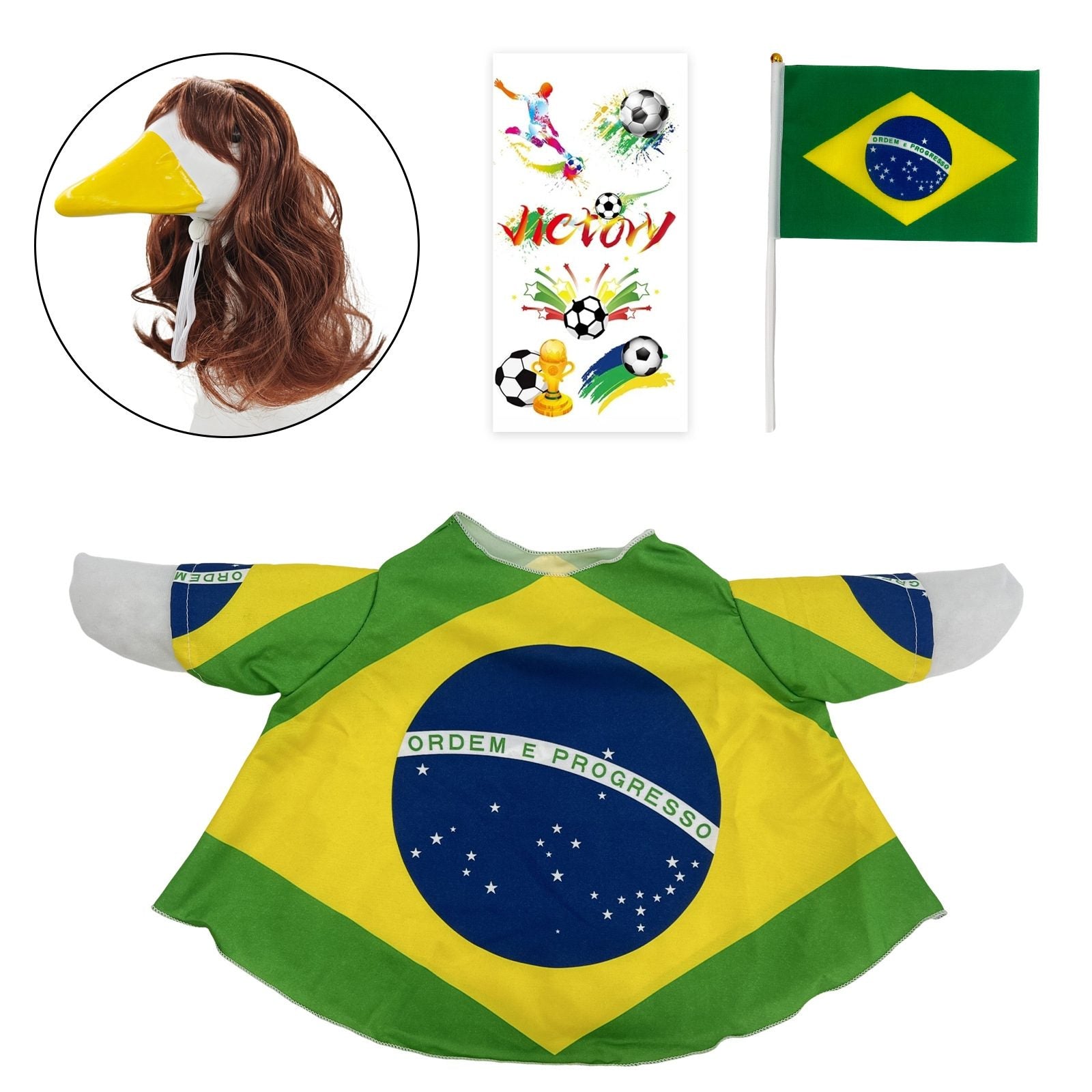 National Flag Porch Goose Outfit Costume Set – 4 Piece Patriotic Goose Clothes