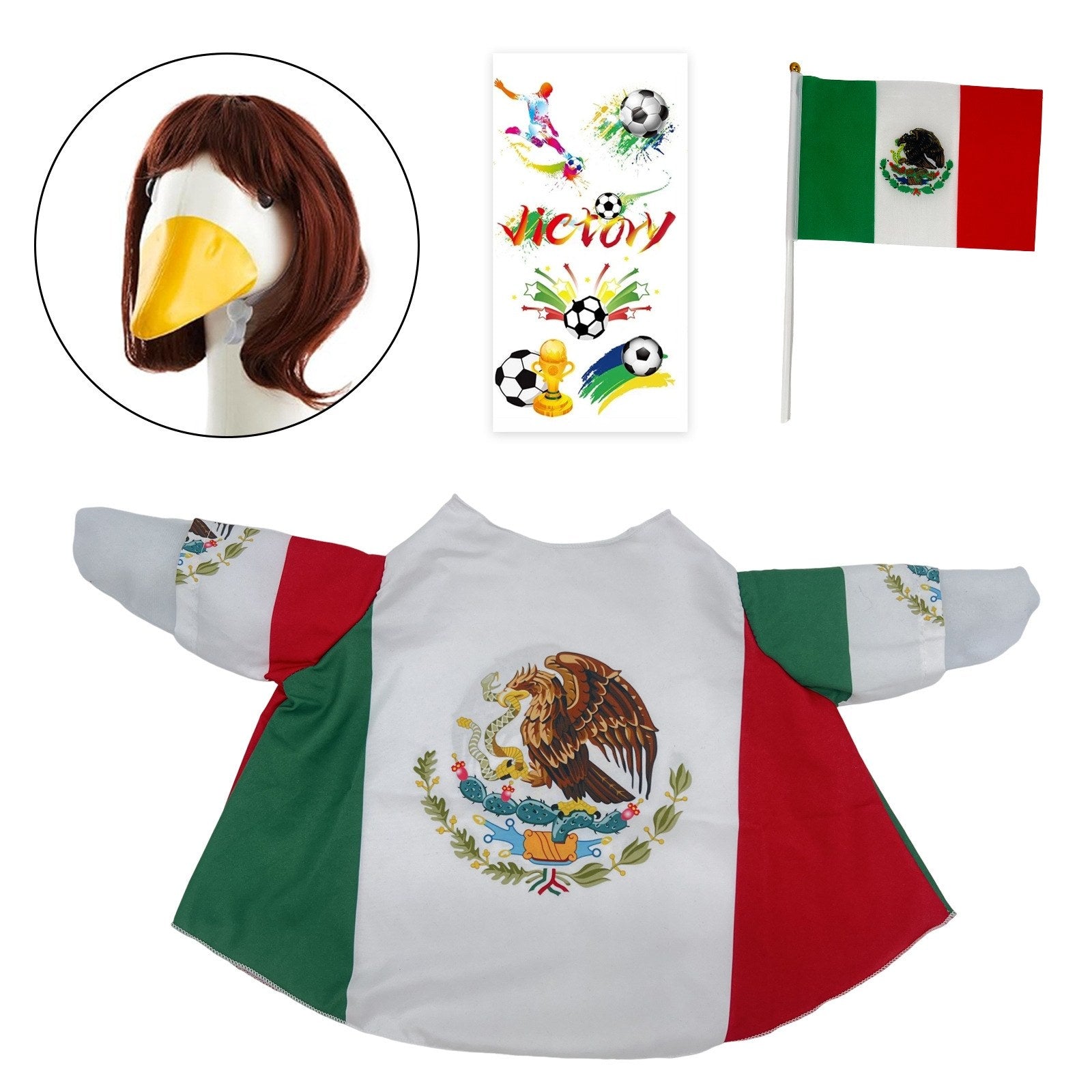 National Flag Porch Goose Outfit Costume Set – 4 Piece Patriotic Goose Clothes