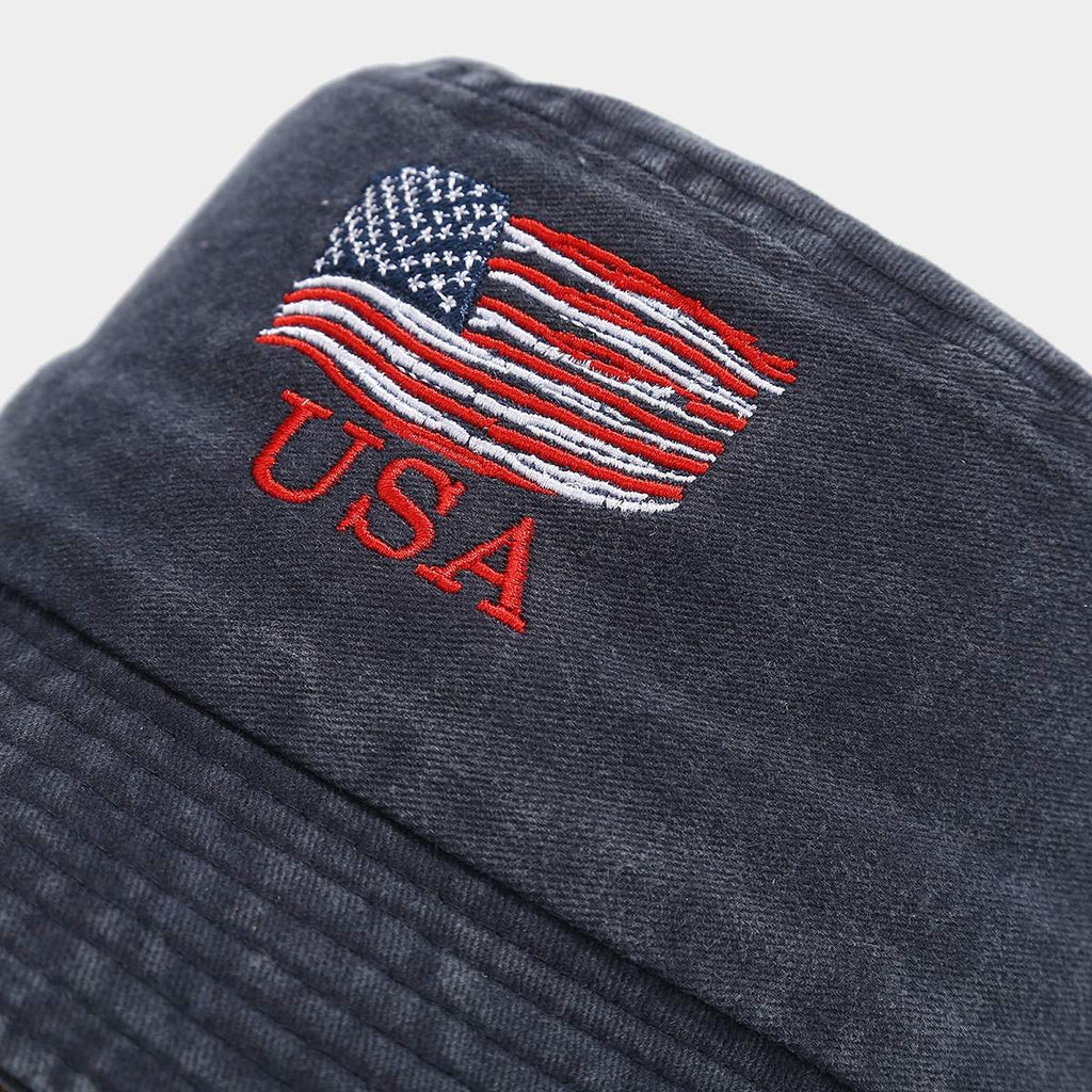 2026 World Cup USA Bucket Hat | Vintage USA Flag Sun Hat