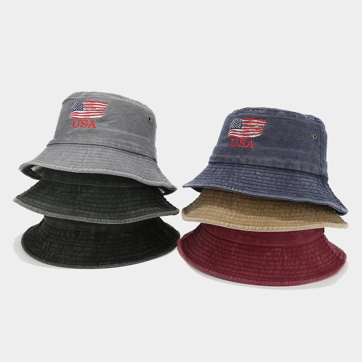 2026 World Cup USA Bucket Hat | Vintage USA Flag Sun Hat