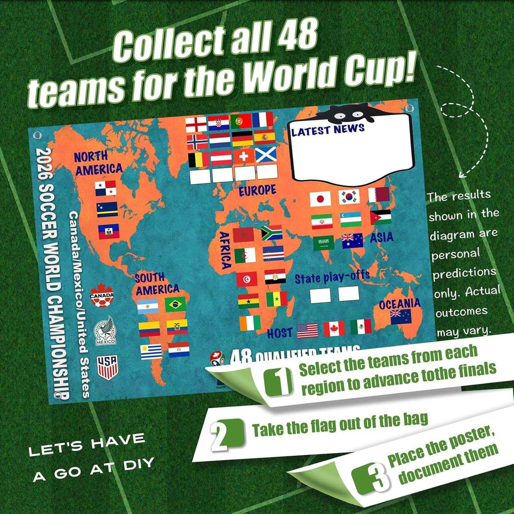 2026 World Cup Wall Chart Poster | FIFA Soccer Schedule & Bracket