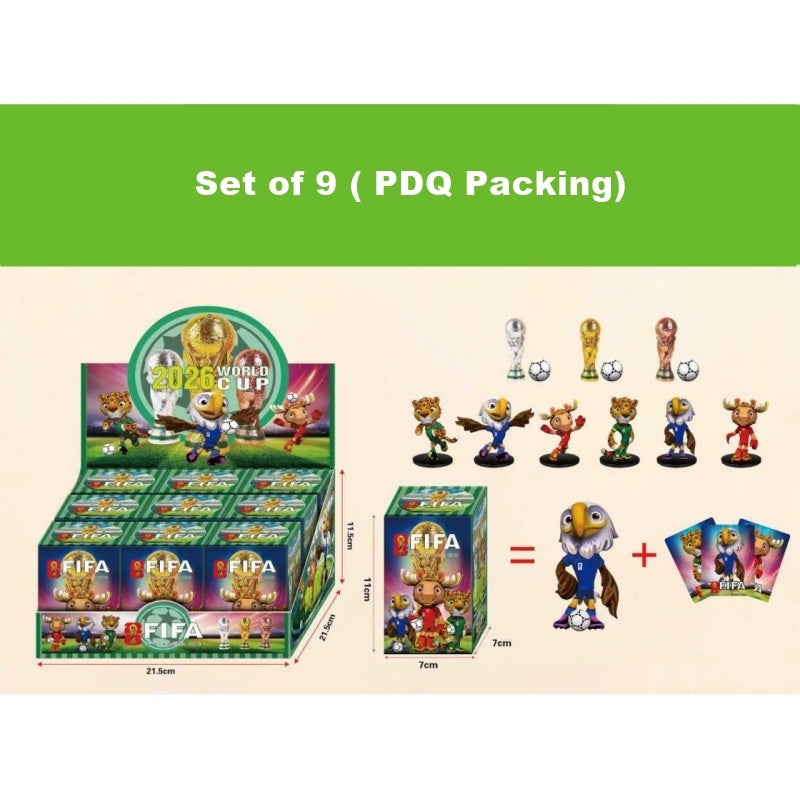 2026 World Cup Mascot Figurine Set | 9-Piece 11cm Soccer Gift Set