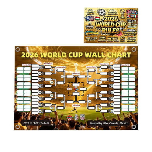 2026 FIFA World Cup Wall Chart (Multiple Sizes)